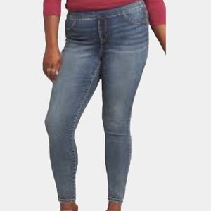 Lane Bryant Signature Fit Dark Wash Flex Magic Pull-On Jeggings Size 14
